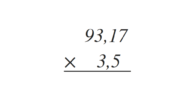 multiplicación decimales
