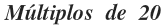 multiplos de 20