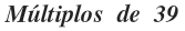 multiplos de 39