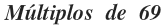 multiplos de 69