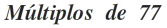 multiplos de 77
