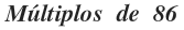 multiplos de 86