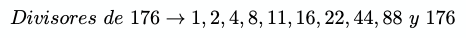 divisores de 176