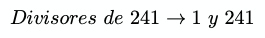 divisores de 241