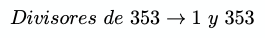divisores de 353